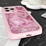Pink Glitter Dollar Transparent Mobile Phone Case